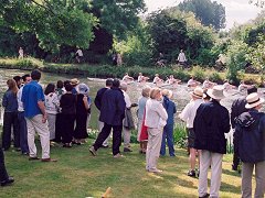 Spectators on the bank