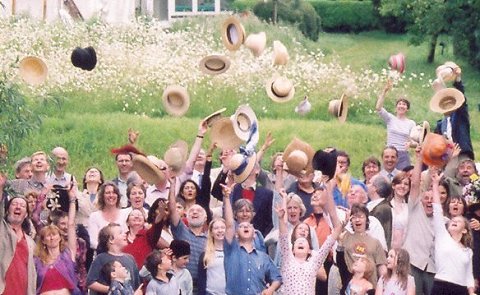 Bumps 2004 Group throws their hats in the air