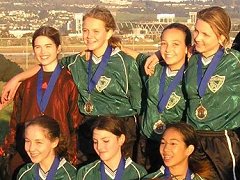 Alice and teammates with their winners medals