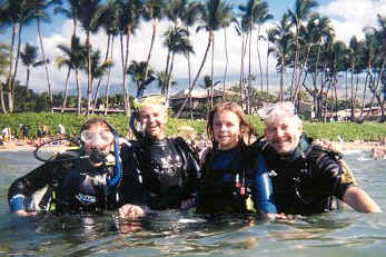 Four Divers on Maui