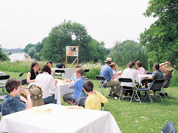 Dining on the overlook