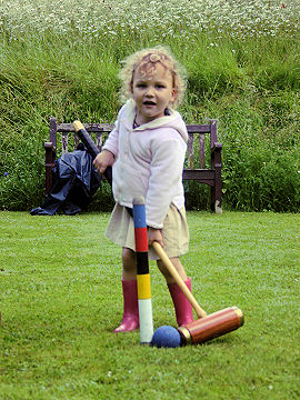 Croquet practice