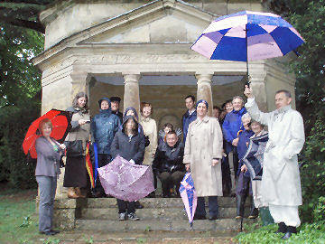 On the steps of the octagon