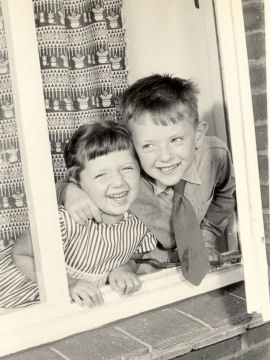 Ian and Helen in window