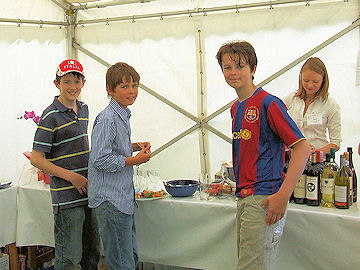 George, Alex and Henry reload on soda