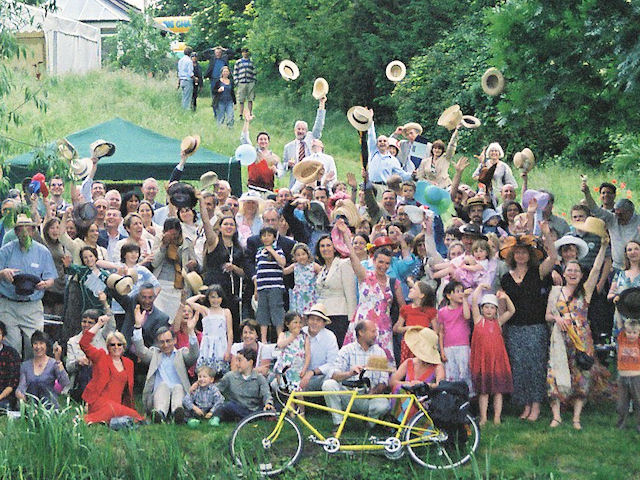 Hats off after the group photo