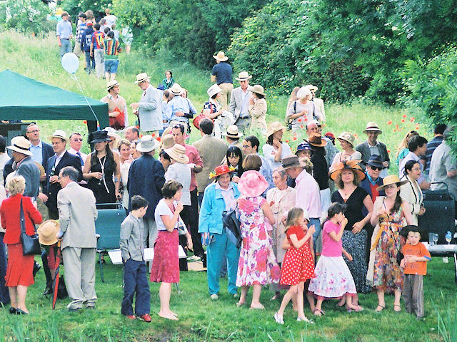 Gathering for the group photo