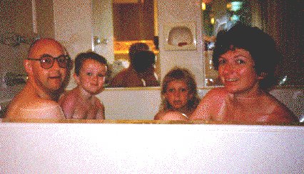 Four men in a tub: clean-living in California